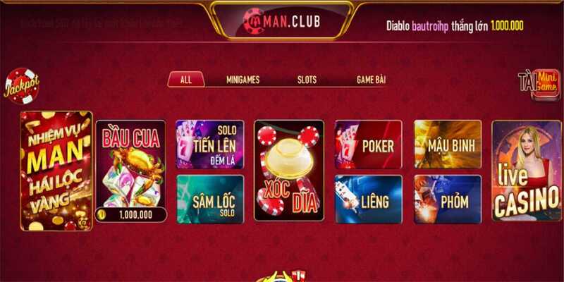 Các sảnh game có sức hấp dẫn nhất tại cổng game